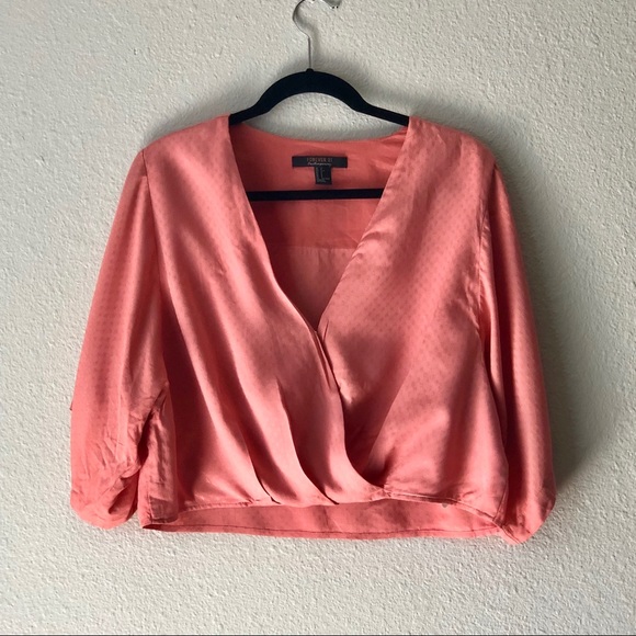 Forever 21 Pink Surplice Crop Top - Picture 6 of 6